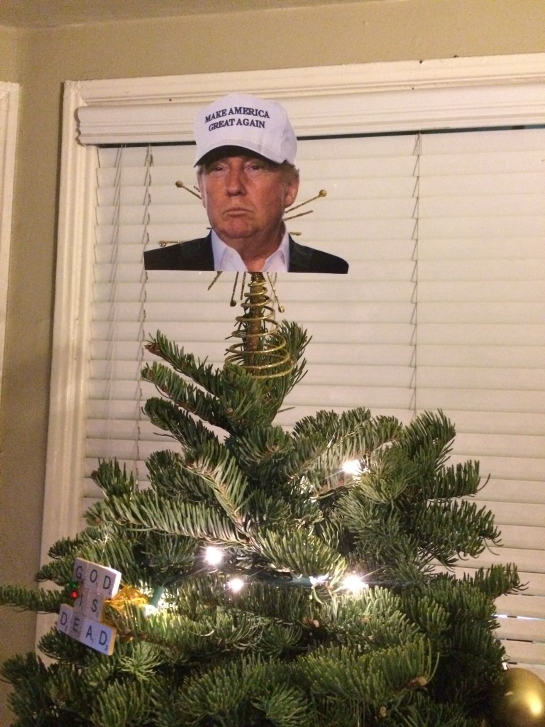 trump on a tree